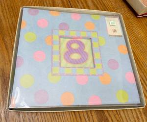 lot 2763 image: New SCRAPBOOK ALBUM - K &amp Company - HTF - in orig box w insert pages - Highly collectible Dots  Age Theme - 12x12 page size&nbsp
