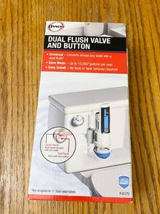 lot 2767 image: Toilet Dual Flush Valve and Button - New in orig box