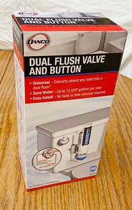 lot 2768 image: Toilet Dual Flush Valve and Button - New in orig box