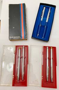 lot 2782 image: Lot of Vintage Pen &amp Pencil Sets - See Photos