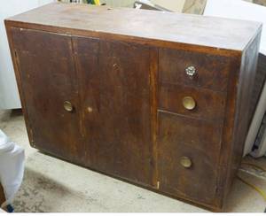 lot 6408 image: Vintage Shop Counter - Drawer, Doors and Chalkboard on the customer side Very cool