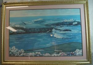 lot 6008 image: Beautiful Framed Art Decor