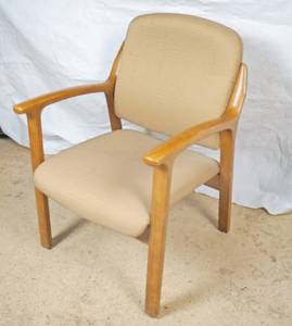 lot 2651 image: Wood Framed Chair - Great Style - Matching Chairs on Lots 4649, 2650, 2651, 2652