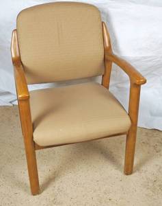 lot 2649 image: Wood Framed Chair - Great Style - Matching Chairs on Lots 4649, 2650, 2651, 2652