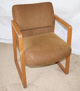 lot 2654A image: Wood Framed Chair - Matching Chairs on Lots 2654A &amp 2654B