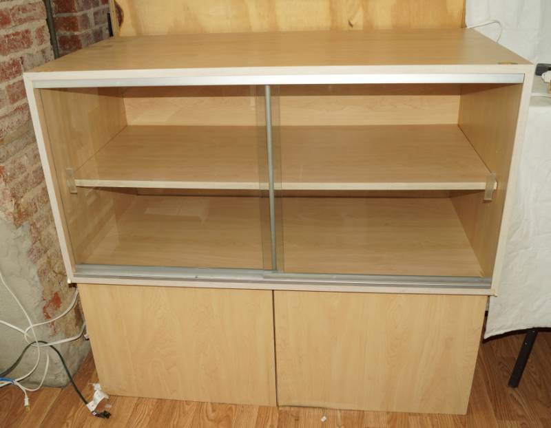 lot 3916 image: Showcase w sliding glass doors and storage below - Ready to Display your Treasures