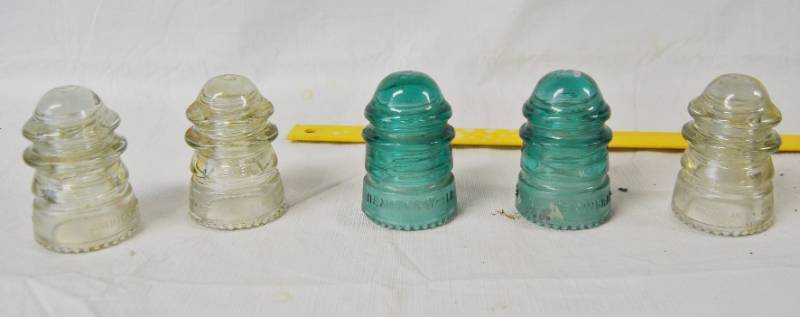 lot 3005 image: Vintage Glass Utility Insulator Collection