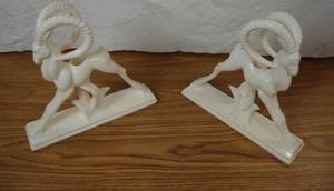 lot 2090 image: Pair of 2 Ram Candle Holders FITZ & FLOYD - Very Collectible