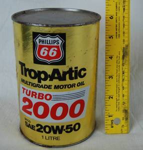 lot 2108 image: Vintage Trop-Artic Motor Oil Can