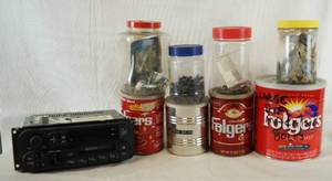 lot 2139 image: Handyman Lot - Quite a few Goodies Copper Fittings, Hardware, Car Radio and MORE See Pics