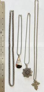 lot 3275 image: Lot of 3 AMAZING AMULET Necklaces and an AWESOME CHAIN MUST SEE