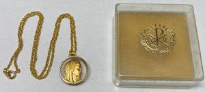 lot 2159 image: LOURDES Necklace - France - Very Nice w case
