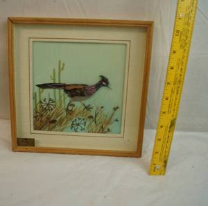 lot 2201 image: Vintage Mexican Feather Art