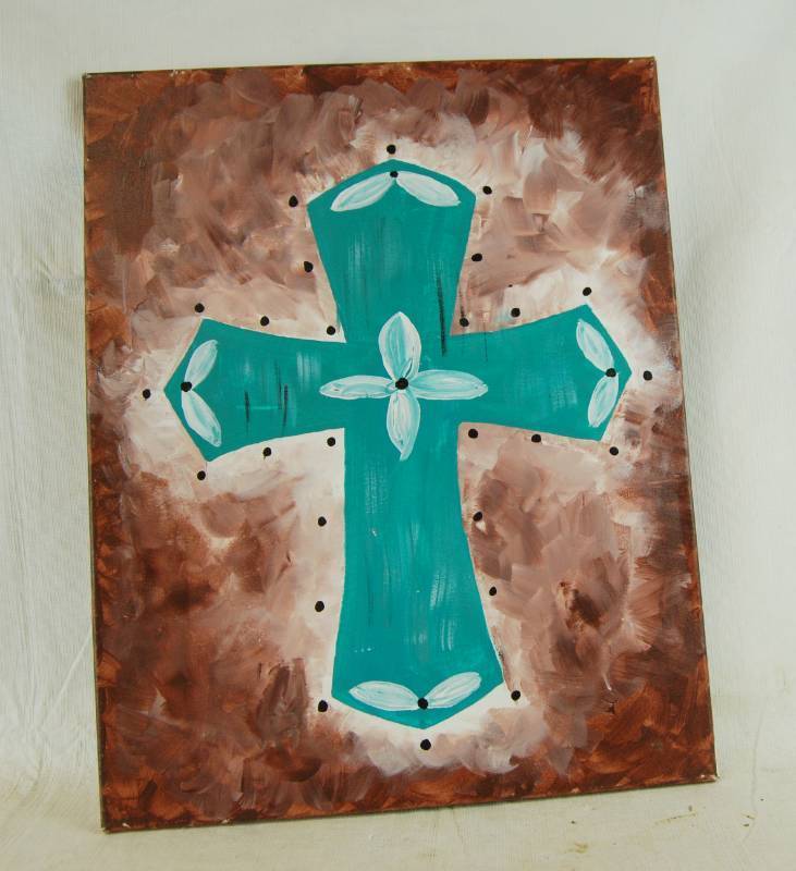 lot 4047 image: Beautiful Cross Painting