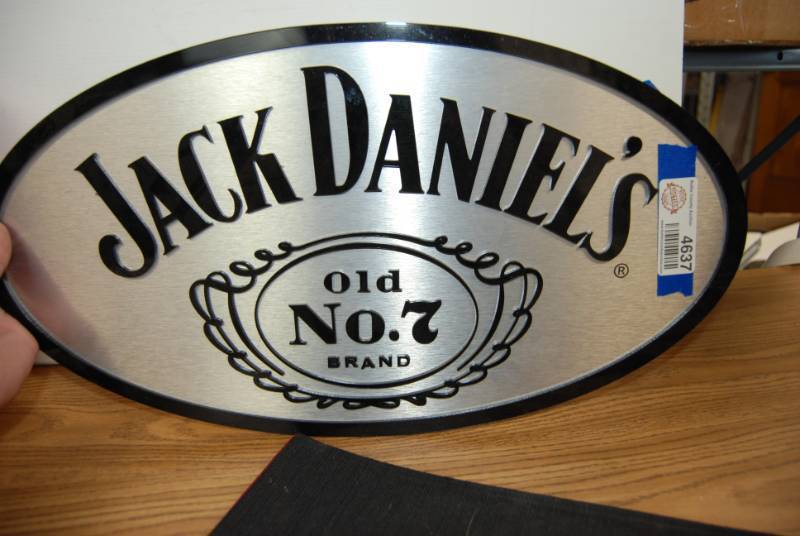 lot 4637 image: Jack Daniels Metal Wall Sign - Its good-sized See Photos