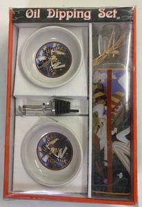 lot 2673 image: Fancy Oil Dipping Set - New in Package - Great Gift