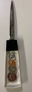 lot 2681 image: Awesome Letter Opener with a U.S. Coin Set in the Handle