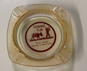 lot 2697 image: Collectible Vintage Exchange Club - Beatty Nevada - Glass Ashtray