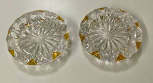 lot 2703 image: Pair of Two Really Pretty Glass Ashtrays