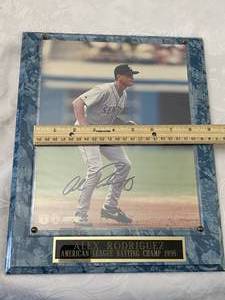 lot 2786 image: Baseball Star - Alex Rodriguez - 8 x 10 Autographed Photo Mounted and Framed with COA 1996