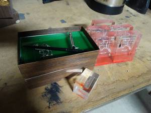 lot 2219 image: Lot of various Lucite paper weights- Vintage- Rare