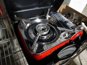 lot 2241 image: Mini Ninja portable gas cooker in case