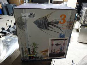 lot 2255 image: 3 gallon complete aquarium kit- New in box