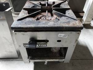 lot 2259 image: American Range Commercial single burner gas stock pot range w gas line