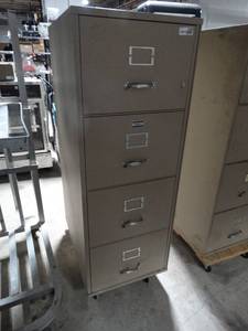 lot 2280 image: 4 drawer fireproof file cabinet