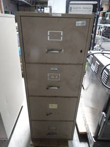lot 2281 image: Victor 4 drawer fireproof file cabinet- Very expensive new