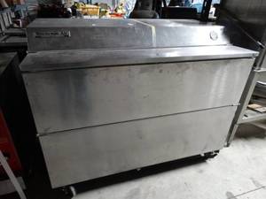 lot 2298 image: Beverage-Air commercial ss cooler &or Freezer on wheels- Model-SMF-58