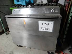 lot 2299 image: Beverage-Air commercial ss cooler &or Freezer on wheels- Model-SMF-58