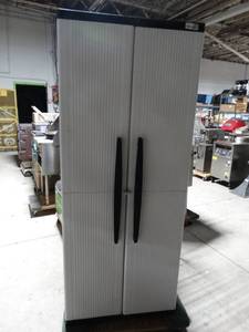 lot 2302 image: 2 door plastic storage cabinet