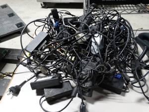 lot 2320 image: Large lot of various cables power supplies & misc.