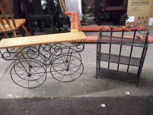 lot 5181 image: Cool Wheel Shelf and Metal Shelf