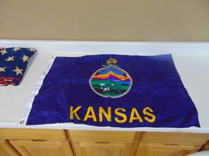 lot 3255 image: Kansas State Nylon Flag