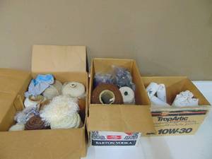 lot 3260 image: 3 Boxes of Weaving Yarn