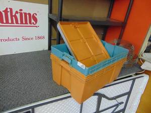lot 3301 image: Pair of Heavy Duty Tubs with Lids
