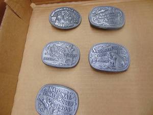lot 3312 image: Youth Hesston Belt Buckles 1989 - 1993