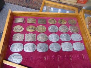 lot 3314 image: 1974 - 1997 Hestton Belt Buckle Collection - With Wood Case