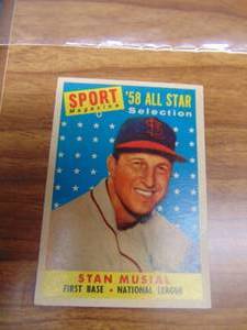 lot 3344 image: Sport Magazine 1958 Stan Musial All Star Card