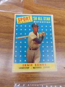 lot 3345 image: Sport Magazine 1958 Ernie Banks All Star Card