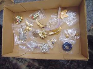 lot 3353 image: Costume Jewelry - Broaches - Pins