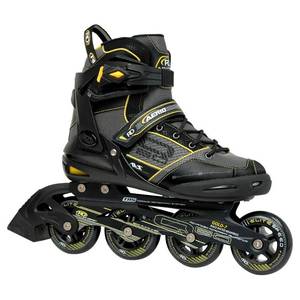 lot 2189 image: Roller Derby Skate Corp AERIO Q-80 Inline Mens Skates, Gold