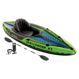 lot 2339 image: INTEX Challenger K1 Inflatable Kayak Kit with Paddle & Pump