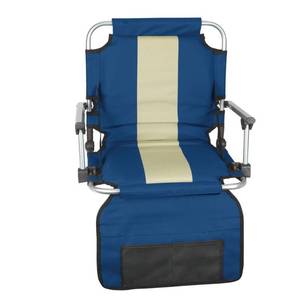 lot 2536 image: Stansport Stadium Seat With Arms in BlueTan G-8-50