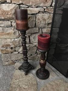 lot 2306 image: Set of Candlestick Holders (and candles)