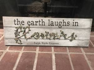 lot 2319 image: The Earth Laughs in Flowers--Ralph Waldo Emerson
