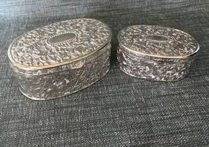lot 2336 image: Set of Silver trinket boxes