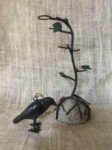 lot 2348 image: Metal Bird ornament and tree